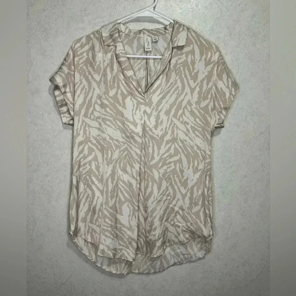 NWT JOIE Tiger Print Dolman Short Sleeve Soft Flowy Lightweight Blouse Top XS - Picture 1 of 7